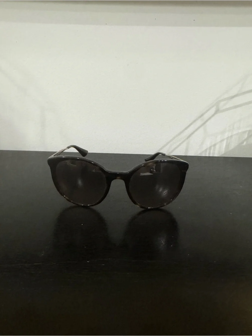 Prada Dark Tortoiseshell Round Women's Sunglasses